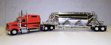 Trucks-N-Stuff Kenwoth W900L sleeper cab with pneumatic trailer HO Scale Model Railroad Vehicle #spec028