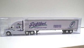 Trucks-N-Stuff Kenworth T680 Sleeper Cab Tractor with 53' Dry Van Trailer Assembled Potosinos (white, blue, green, Spanish Lettering) Trucks-N-Stuff Kenworth T680 Sleeper Cab Tractor with 53' Dry Van Trailer Assembled Potosinos (white, blue, green, Spanish Lettering)