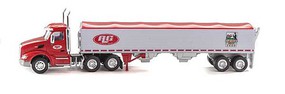 Trucks-N-Stuff Peterbilt 579 Day-Cab Tractor with Grain Trailer Assembled A.L. Gilbert-Farmers Best (white, red) Trucks-N-Stuff Peterbilt 579 Day-Cab Tractor with Grain Trailer Assembled A.L. Gilbert-Farmers Best (white, red)