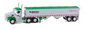 Trucks-N-Stuff Peterbilt 579 Day-Cab Tractor with Grain Trailer Assembled Nutrena-Safe Choice (white, green) Trucks-N-Stuff Peterbilt 579 Day-Cab Tractor with Grain Trailer Assembled Nutrena-Safe Choice (white, green)