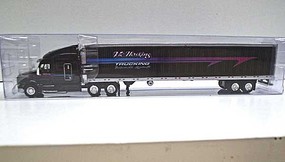 Trucks-N-Stuff Peterbilt 579 Sleeper Cab Tractor with 53' Reefer Trailer Assembled Vic Hoskins (black, blue, purple) Trucks-N-Stuff Peterbilt 579 Sleeper Cab Tractor with 53' Reefer Trailer Assembled Vic Hoskins (black, blue, purple)
