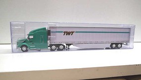 Trucks-N-Stuff Peterbilt 579 Sleeper Cab Tractor with 53' Reefer Trailer Assembled TWT (green, white) Trucks-N-Stuff Peterbilt 579 Sleeper Cab Tractor with 53' Reefer Trailer Assembled TWT (green, white)