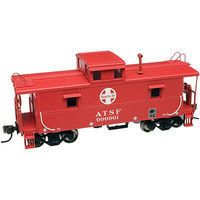 C&O-Style Steel Center-Cupola Caboose Santa Fe HO Scale Model Train Freight Car #20003013