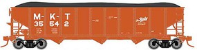 Trainman AAR 70-Ton 9-Panel 3-Bay Open Hopper, Standard Ends Ready to Run Missouri-Kansas-Texas 35542 (Boxcar Red, Katy Logo)