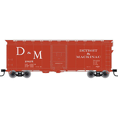 Trainman 40 Single-Door Boxcar - Detroit & Mackinac #2825 HO Scale Model Train Freight Car #21000051