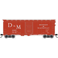 Trainman 40' Single-Door Boxcar Detroit & Mackinac #2928 HO Scale Model Train Freight Car #21000053 Trainman 40' Single-Door Boxcar Detroit & Mackinac #2928 HO Scale Model Train Freight Car #21000053