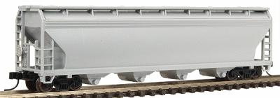 Trainman ACF(R) 5250 4-Bay Covered Hopper Undecorated N Scale Model Train Freight Car #3950