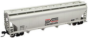 Trainman 4-Bay Covered Hopper Borg Warner Chemicals ACFX N Scale Model Train Freight Car #50000631 Trainman 4-Bay Covered Hopper Borg Warner Chemicals ACFX N Scale Model Train Freight Car #50000631