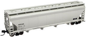 4-Bay Covered Hopper Monsanto MCHX #5373 (gray) N Scale Model Train Freight Car #50000652