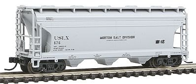 Trainman ACF(R) 3560 Center Flow Covered Hopper Morton Salt N Scale Model Train Freight Car #50000914