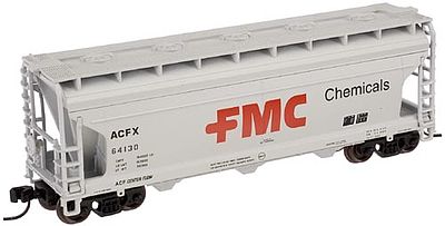 Trainman ACF 3650 Covered Hopper FMC 64138 N Scale Model Train Freight Car #50000922