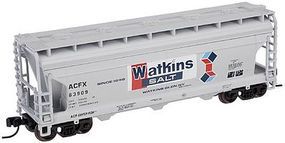 ACF(R) 3560 Center Flow Covered Hopper Watkins Salt N Scale Model Train Freight Car #50000923