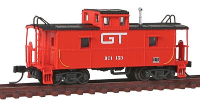 Trainman C&O-Style Steel Cupola Caboose Grand Trunk Western N Scale Model Train Freight Car #50001210