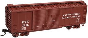 Trainman 40' Double Door Boxcar Manufacturers Railway Company N Scale Model Train Freight Car #50001277 Trainman 40' Double Door Boxcar Manufacturers Railway Company N Scale Model Train Freight Car #50001277