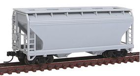 2-Bay Centerflow Hopper Undecorated N Scale Model Train Freight Car #50001297