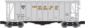 40' Airslide Covered Hopper American Maize Products N Scale Model Train Freight Car #50001440
