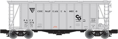 Trainman 40 Airslide Covered Hopper Chesapeake & Ohio N Scale Model Train Freight Car #50001442