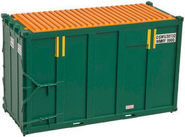 Trainman 20' High Cube Trash Container 4-Pack DSWU Set #1 N Scale Model Train Freight Car #50001690 Trainman 20' High Cube Trash Container 4-Pack DSWU Set #1 N Scale Model Train Freight Car #50001690