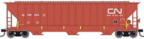 Thrall 4750 3-Bay Covered Hopper Canadian National N Scale Model Train Freight Car #50001795
