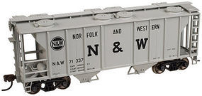 PS-2 2-Bay Covered Hopper Norfolk & Western N Scale Model Train Freight Car #50001825