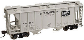 PS-2 2-Bay Covered Hopper Stauffer Chemical #31344 N Scale Model Train Freight Car #50001831