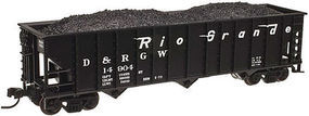 90-Ton 3-Bay Hopper Denver & Rio Grande Western N Scale Model Train Freight Car #50001849