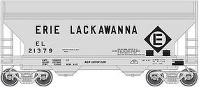 2-Bay Centerflow Hopper Erie Lackawanna #21354 N Scale Model Train Freight Car #50001875