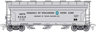 Trainman 3560 Center-Flow Covered Hopper Niagara of Wisconsin N Scale Model Train Freight Car #50001889