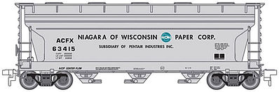 Trainman Center-Flow Covered Hopper Niagara of Wisconsin N Scale Model Train Freight Car #50001890