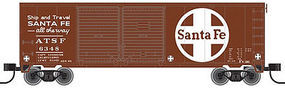 40' Double-Door Boxcar Santa Fe #6383 N Scale Model Train Freight Car #50001926