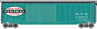 Trainman 50 Double Door Boxcar New York Central #43663 N Scale Model Train Freight Car #50002251