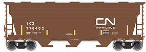 3560 Covered Hopper Canadian National #776402 N Scale Model Train Freight Car #50002277