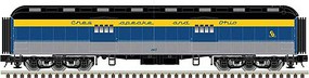 ACF Heavyweight 60' Baggage Car - Ready to Run Chesapeake & Ohio #283 (blue, yellow, gray) - N-Scale