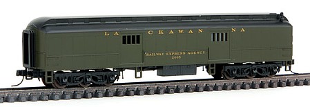 Trainman ACF Heavyweight 60 Baggage Car - Ready to Run Delaware, Lackawanna & Western #2005 (Pullman Green, black) - N-Scale