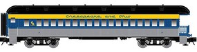 ACF Heavyweight 60' Observation - Ready to Run Chesapeake & Ohio #5 (blue, yellow, gray) - N-Scale