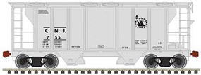 Trainman PS-2 2-Bay Covered Hopper Ready to Run Central Railroad of New Jersey 809 (gray, Liberty Logo) N-Scale Trainman PS-2 2-Bay Covered Hopper Ready to Run Central Railroad of New Jersey 809 (gray, Liberty Logo) N-Scale