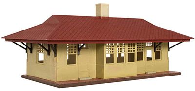 Trainman Branch Line Station - Kit (Plastic) HO Scale Model Railroad Building #718