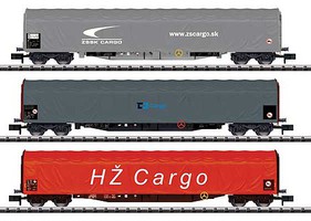 Trix Slide Tarp Car Set ZSSK N-Scale Trix Slide Tarp Car Set ZSSK N-Scale