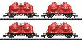 Trix Silo Cntnr 4-Car Set WLE N-Scale Trix Silo Cntnr 4-Car Set WLE N-Scale