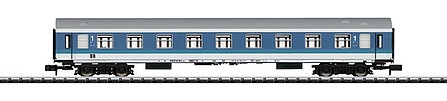 Trix Type Ame Y-B Coach - Ready to Run - Minitrix German State Railroad DR (Era V, blue, green, gray) - N-Scale
