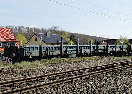 Trix Type Res Low-Side Car - Ready to Run - Minitrix Polish State Railroad PKP (Era VI, blue) - N-Scale