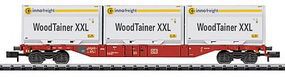 Trix DB AG ''Woodtainer'' Wagon N-Scale Trix DB AG ''Woodtainer'' Wagon N-Scale