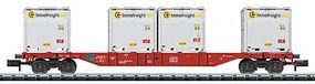 Trix DB AG Container Flat Car N-Scale Trix DB AG Container Flat Car N-Scale