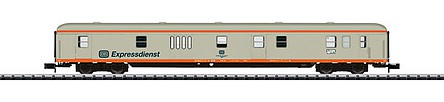 Trix Type Dm 903 Baggage Car - Ready to Run - Minitrix German Federal Railroad DB (Era IV 1987, City-Bahn, ivory, orange) - N-Scale