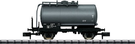 Trix 2-Axle Tank Car - Ready to Run - Hobby German State Railroad DR (Era IV, gray, black) - N-Scale