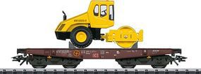 Trix Flat w/Steam Roller DB AG HO-Scale Trix Flat w/Steam Roller DB AG HO-Scale