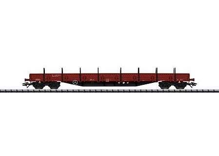 Trix Type Res Low Side Flatcar - Ready to Run State Railway of Poland PKP (Era IV, Boxcar Red)