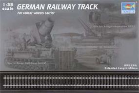 Trumpeter German Railway Track Set 36'' Plastic Model Railroad Accessory Kit 1/35 Scale