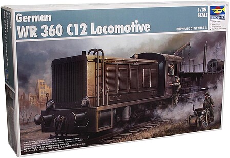 Trumpeter German WR360 C12 Armored Locomotive Plastic Model Train Kit 1/35 Scale