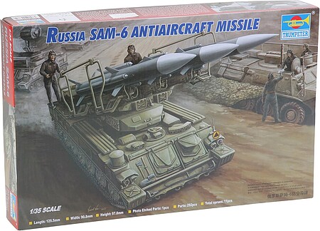 Trumpeter Russian SAM6 Anti-Aircraft Missile with Launcher Plastic Model Kit 1/35 Scale #00361